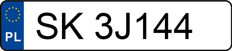 Numer rejestracyjny SK 3J144 posiada FORD TRANSIT CUSTOM NRN - SK3J144