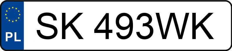 Numer rejestracyjny SK 493WK posiada FORD RANGER - SK493WK