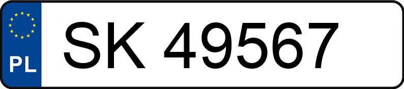 Numer rejestracyjny SK 49567 posiada RENAULT THALIA EXP15 - SK49567