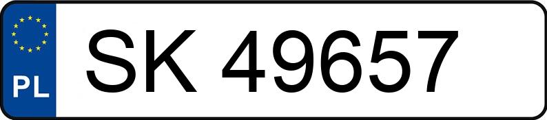 Numer rejestracyjny SK 49657 posiada FORD Mondeo 1.8i MR`96 GLX - SK49657