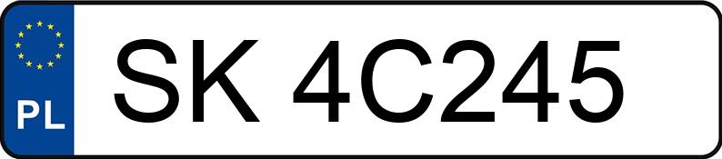 Numer rejestracyjny SK 4C245 posiada SUZUKI S-CROSS - SK4C245