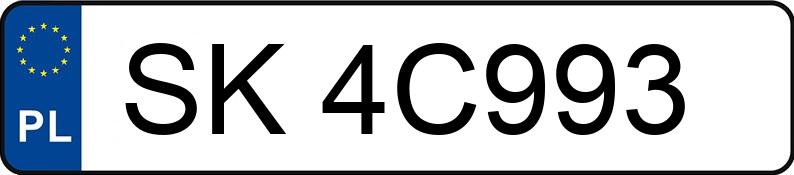Numer rejestracyjny SK 4C993 posiada SKODA OCTAVIA - SK4C993
