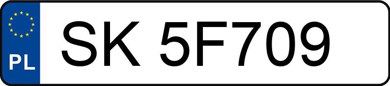 Numer rejestracyjny SK 5F709 posiada AUDI A5 SPORTBACK - SK5F709