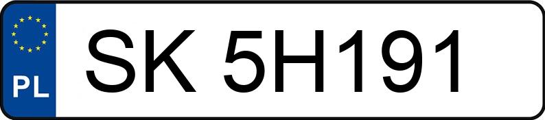 Numer rejestracyjny SK 5H191 posiada PORSCHE CAYENNE - SK5H191