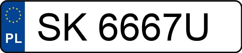 Numer rejestracyjny SK 6667U posiada IVECO 65C17 Daily EEV 6.5t 65C17 Daily EEV 6.5t - SK6667U