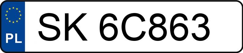 Numer rejestracyjny SK 6C863 posiada AUDI A3 SPORTBACK - SK6C863