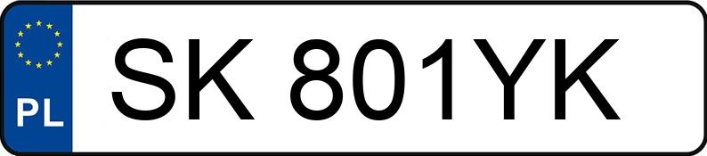 Numer rejestracyjny SK 801YK posiada TOYOTA RAV 4 2.0 Kat. MR`01 E3 4x4 Aut. - SK801YK