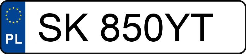 Numer rejestracyjny SK 850YT posiada PORSCHE MACAN S - SK850YT