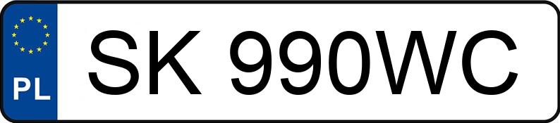 Numer rejestracyjny SK 990WC posiada BMW 525i 24V Kat. E34 525i 24V Kat. E34 - SK990WC