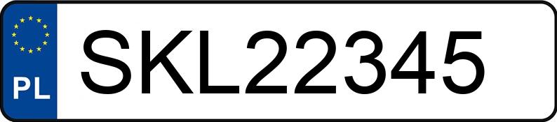 Numer rejestracyjny SKL 22345 posiada TOYOTA AYGO - SKL22345