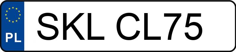 Numer rejestracyjny SKL CL75 posiada BMW 320i Kat. E36 320i Kat. E36 - SKLCL75