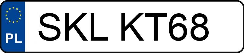 Numer rejestracyjny SKL KT68 posiada VOLKSWAGEN GOLF - SKLKT68