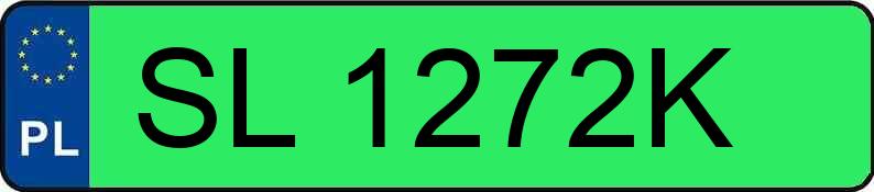 Numer rejestracyjny SL 1272K posiada TESLA  - SL1272K