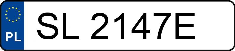 Numer rejestracyjny SL 2147E posiada AUDI 80 - SL2147E