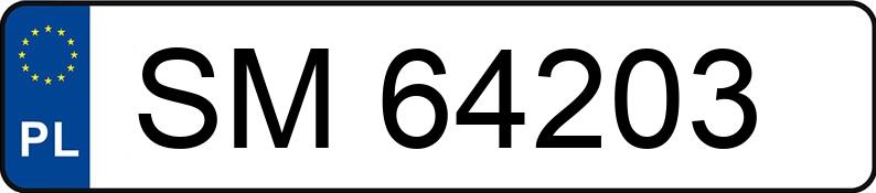 Numer rejestracyjny SM 64203 posiada ALFA ROMEO GTV 2.0 KAT - SM64203