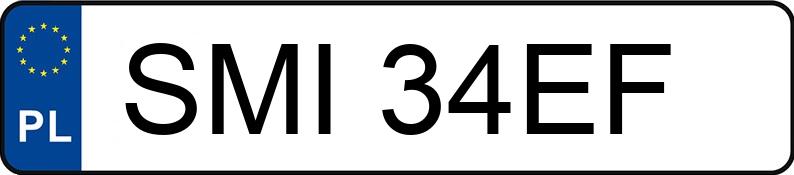 Numer rejestracyjny SMI 34EF posiada VOLKSWAGEN Golf III 2.8i Kat. MR`91 VR6 - SMI34EF