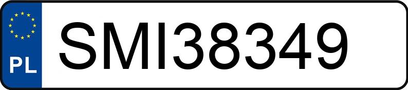 Numer rejestracyjny SMI 38349 posiada BMW I8 - SMI38349