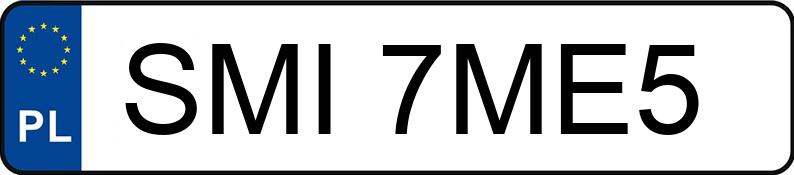 Numer rejestracyjny SMI 7ME5 posiada TOYOTA Corolla Hatchback MR`97 E3 G6 - SMI7ME5