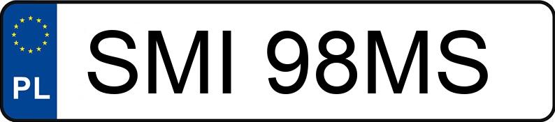 Numer rejestracyjny SMI 98MS posiada BMW 318i Kat. E36 318i Kat. E36 - SMI98MS