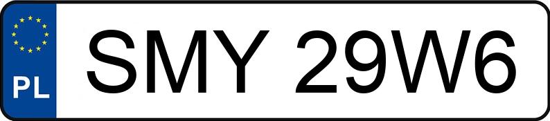 Numer rejestracyjny SMY 29W6 posiada BMW 318 D - SMY29W6