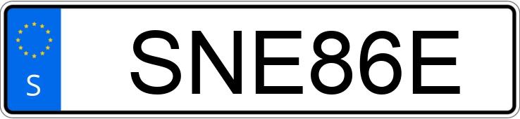 Numer rejestracyjny SNE86E posiada Volvo XC60