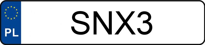 Numer rejestracyjny SNX 3 posiada CADILLAC DE VILLE - SNX3 Numer rejestracyjny SNX 3 posiada CADILLAC DE VILLE - SNX3