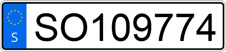 Numer rejestracyjny SO109774 posiada  
