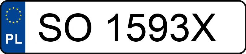 Numer rejestracyjny SO 1593X posiada SKODA FABIA COMBI - SO1593X