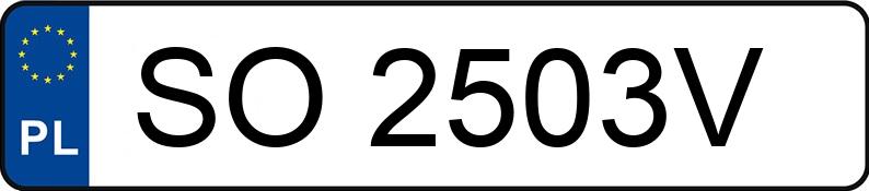 Numer rejestracyjny SO 2503V posiada RENAULT MEGANE SCENIC 2.0 KAT - SO2503V