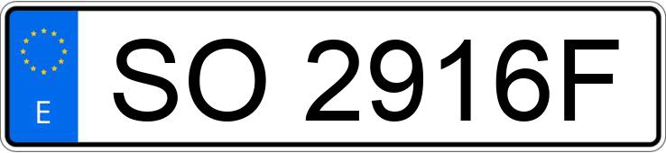Numer rejestracyjny SO2916F posiada ROVER 216