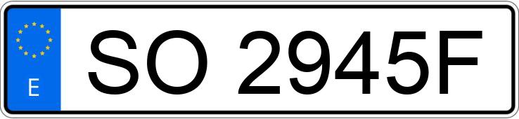 Numer rejestracyjny SO2945F posiada PEUGEOT 106