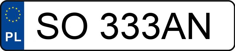 Numer rejestracyjny SO 333AN posiada VOLKSWAGEN GOLF - SO333AN