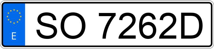 Numer rejestracyjny SO7262D posiada FORD SIERRA