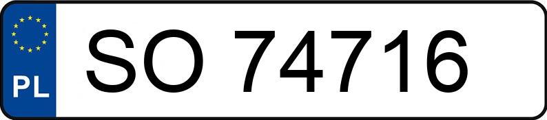 Numer rejestracyjny SO 74716 posiada FORD FUSION 1.4 - SO74716
