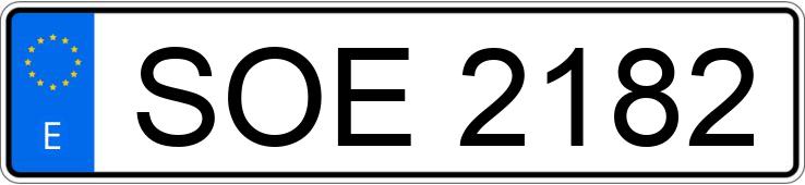 Numer rejestracyjny SOE2182 posiada  