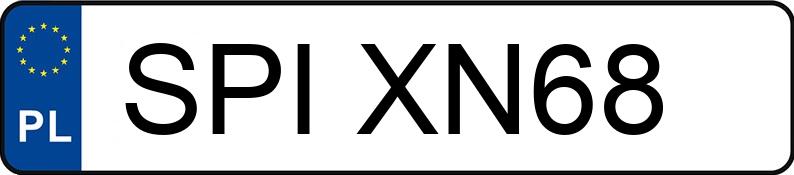 Numer rejestracyjny SPI XN68 posiada ZONTES ZT125-U ZT125 - SPIXN68
