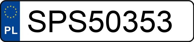 Numer rejestracyjny SPS 50353 posiada VOLKSWAGEN POLO - SPS50353