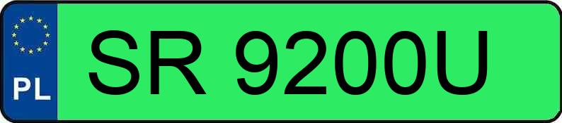 Numer rejestracyjny SR 9200U posiada TESLA  - SR9200U