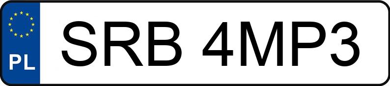 Numer rejestracyjny SRB 4MP3 posiada KIA Sportage 1.6 GDI MR`10 E5 S - SRB4MP3