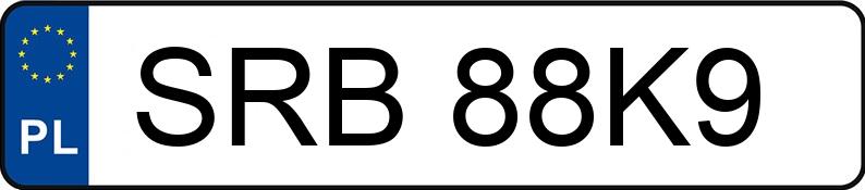 Numer rejestracyjny SRB 88K9 posiada KIA RIO - SRB88K9