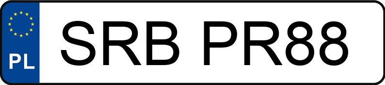 Numer rejestracyjny SRB PR88 posiada MERCEDES-BENZ 190 E 1.8 KAT - SRBPR88