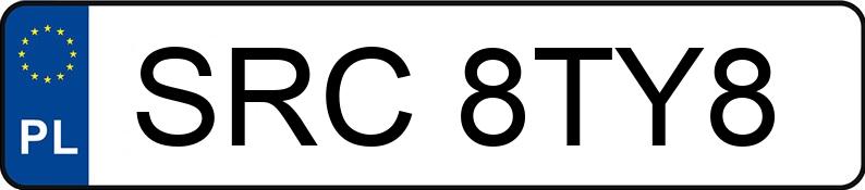 Numer rejestracyjny SRC 8TY8 posiada MERCEDES-BENZ GLK 320 - SRC8TY8