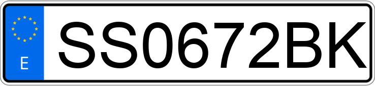 Il numero di registrazione SS0672BK ha PEUGEOT 206