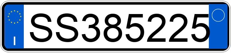 Numer rejestracyjny SS385225 posiada FIAT Panda 1a serie