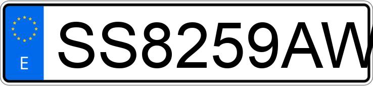 Die Registrierungsnummer SS8259AW hat FORD FIESTA