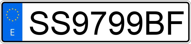Numer rejestracyjny SS9799BF posiada VOLKSWAGEN GOLF