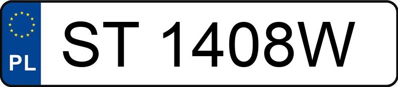 Numer rejestracyjny ST 1408W posiada MINI COOPER S - ST1408W