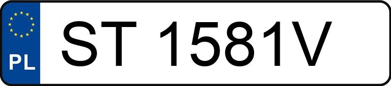 Numer rejestracyjny ST 1581V posiada TOYOTA YARIS - ST1581V
