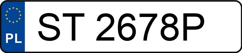 Numer rejestracyjny ST 2678P posiada SKODA SUPERB - ST2678P