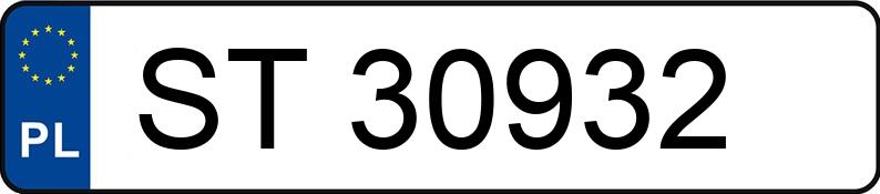 Numer rejestracyjny ST 30932 posiada HONDA CIVIC - ST30932